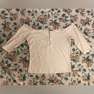 Rue21 White Off-Shoulder Top